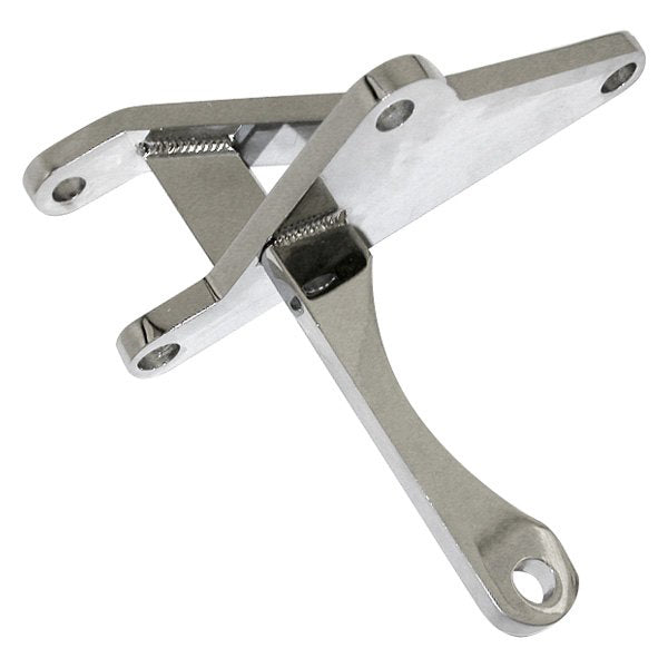 Racing Power Alternator Bracket - Driver Side - Lower - Head Mount - Chrome - Short Water Pump - Big Block Chevy