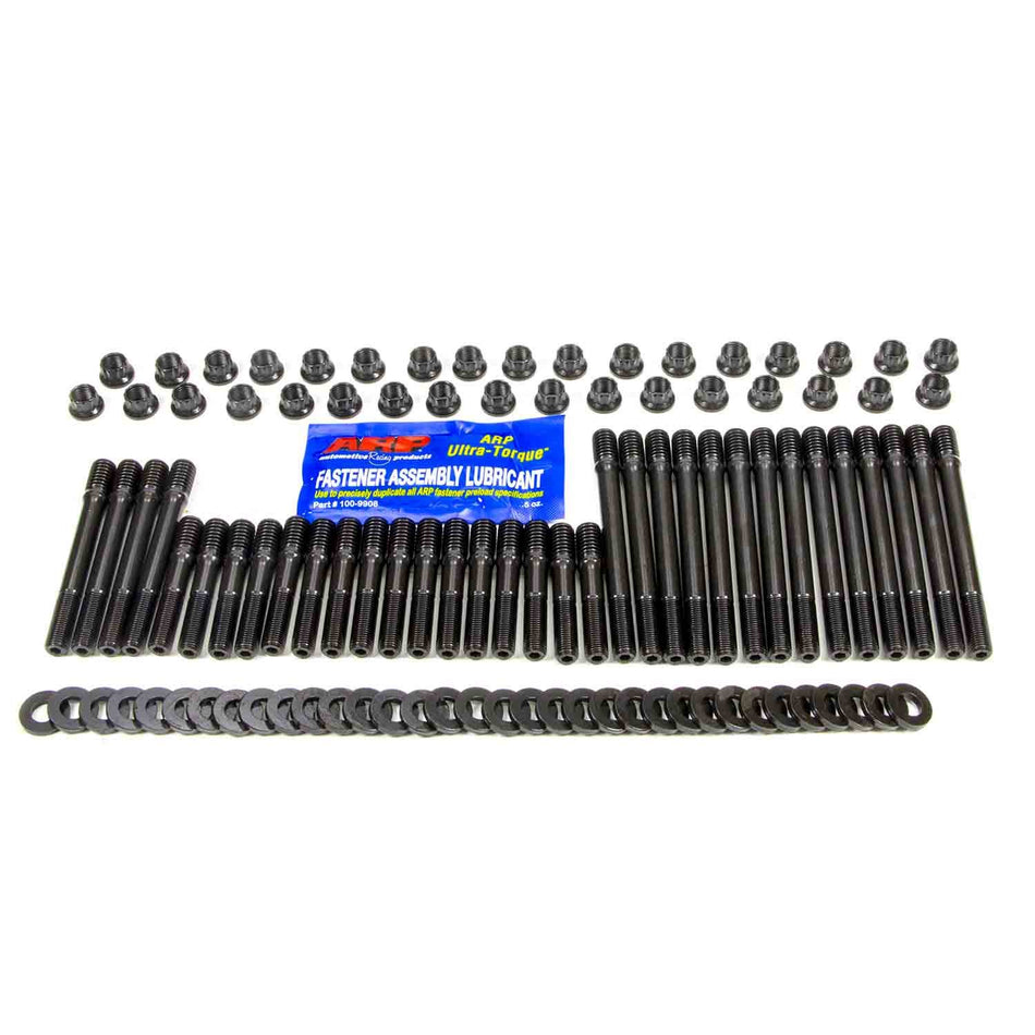 ARP Cylinder Head Stud Kit - 12 Point Nuts - Chromoly - Black Oxide - Aftermarket Head - Small Block Chevy 234-4315