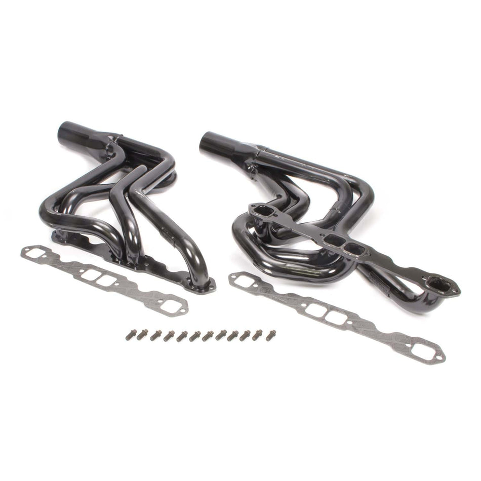 Schoenfeld Street Stock Headers - 1.625 in Primary - 3 in Collector - Black Paint - Small Block Chevy - GM A-Body / F-Body / G-Body - Pair