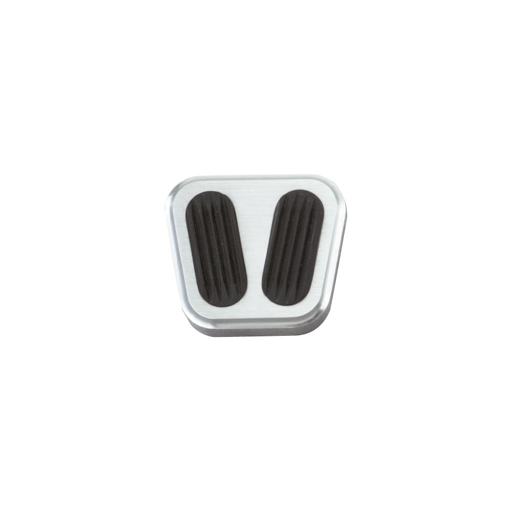 Lokar Traditional Flat Brake Pedal Pad - Rubber Pads - Billet Aluminum - Brushed - GM F-Body 1967-69