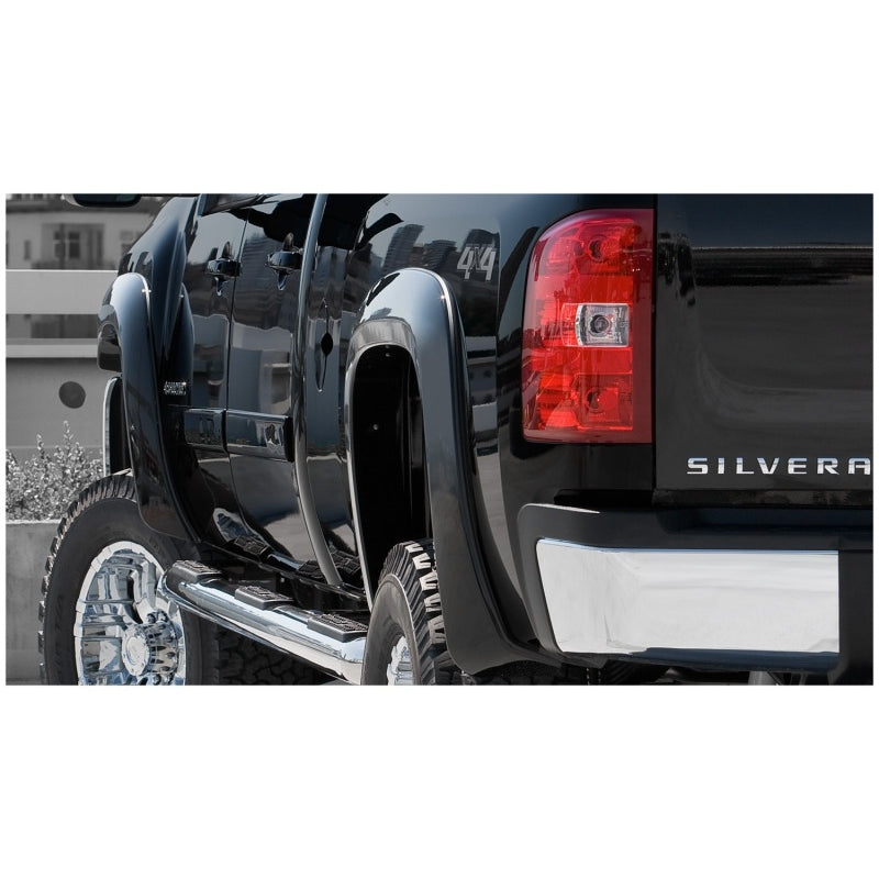 Bushwacker Extend-A-Fender Front / Rear Fender Flare - 1.75 in Wide - Black - GM Fullsize Truck 2007-14