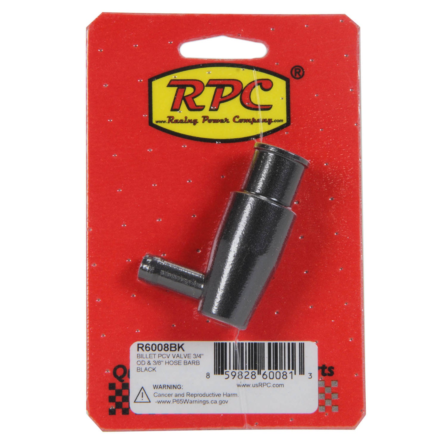 Racing Power PCV Valve - Aluminum - Black