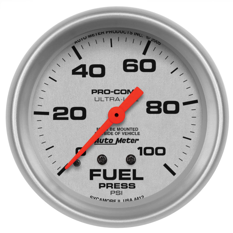 Auto Meter Ultra-Lite Mechanical Fuel Pressure Gauge - 2-5/8"