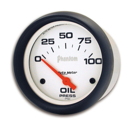 Auto Meter Phantom Electric Oil Pressure Gauge - 2-5/8" - 0-100 PSI