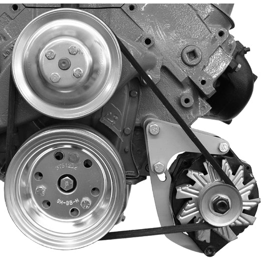 Alan Grove Components Alternator Bracket - BB Chevy - Short Water Pump - LH - Low Mount
