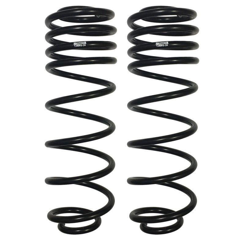 Skyjacker Softride Series Front Coil Spring - 4 in Lift - Dual Rate - Black - Jeep Wrangler TJ 1997-2006 (Pair)