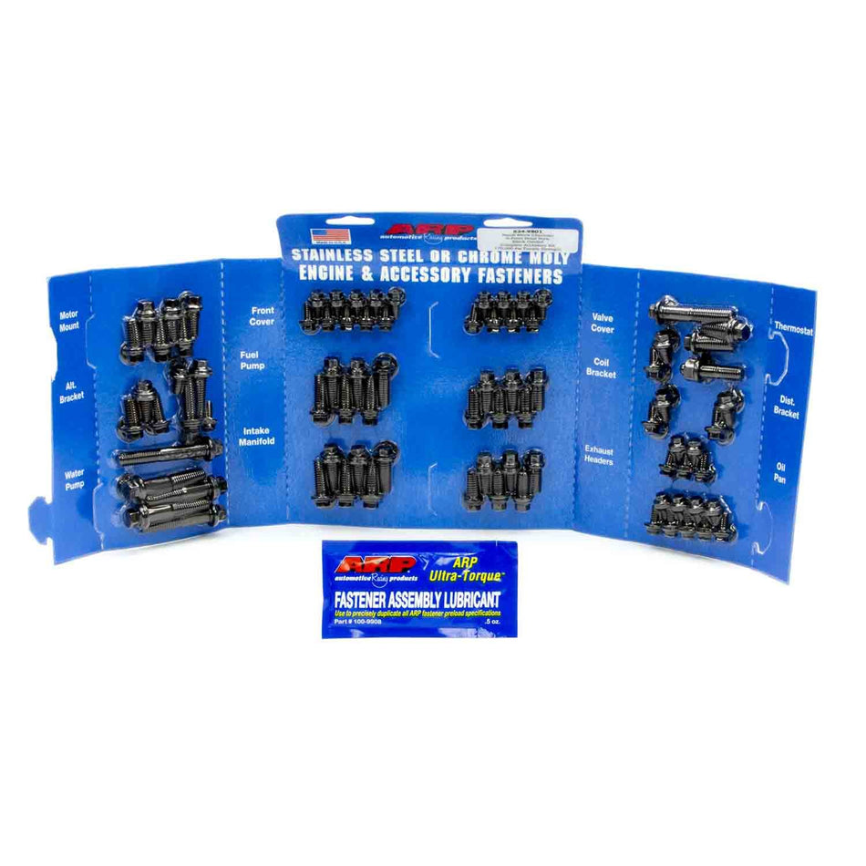 ARP Black Oxide Complete Engine Fastener Kit - SB Chevy - Hex Heads