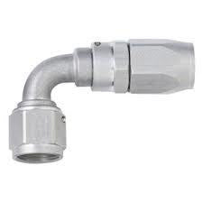 Fragola 3000 Series 90 Degree 4 AN Hose to 4 AN Female Hose End - Swivel - Clear