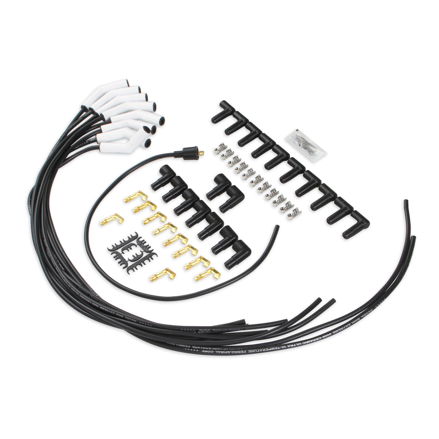 ACCEL Extreme 9000 Ceramic Spiral Core 8 mm Spark Plug Wire Set - Black