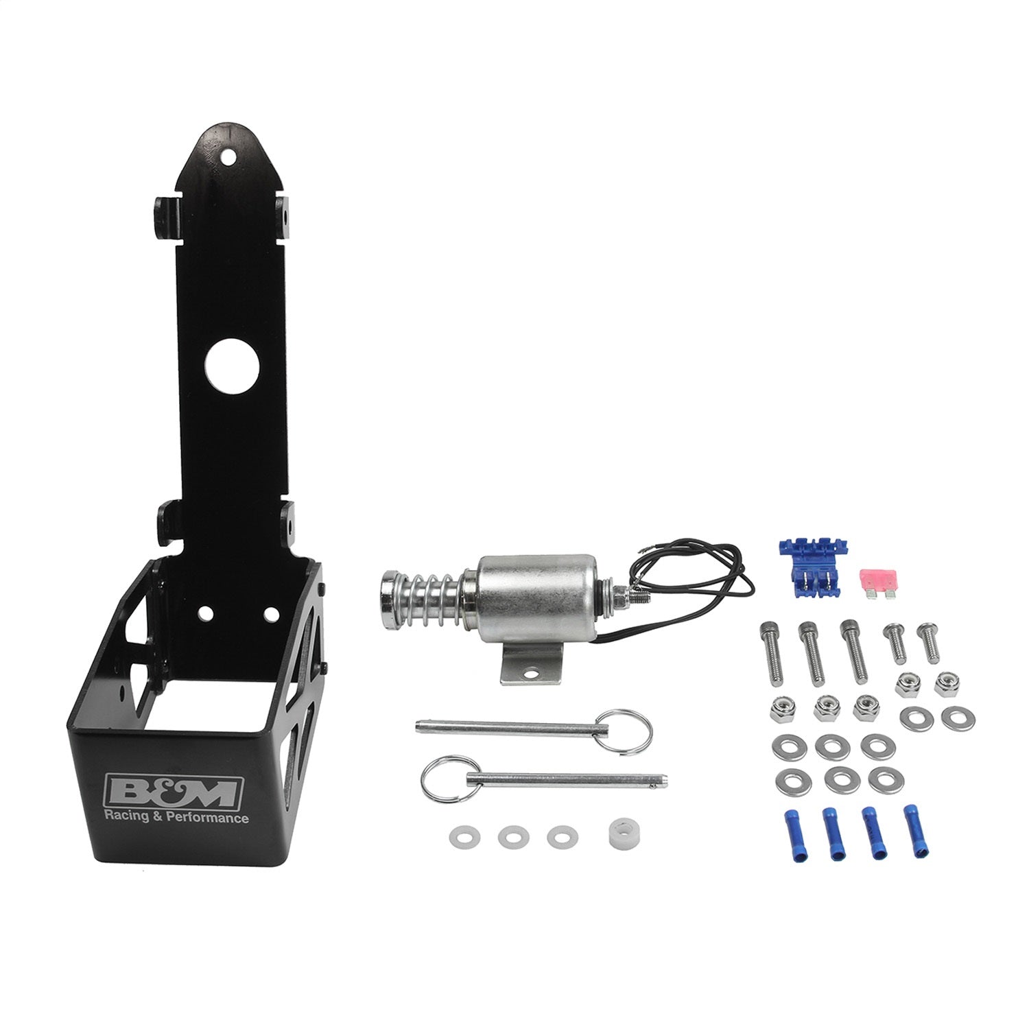 B&M Shifter Solenoid Kit - Bracket/Hardware - Black