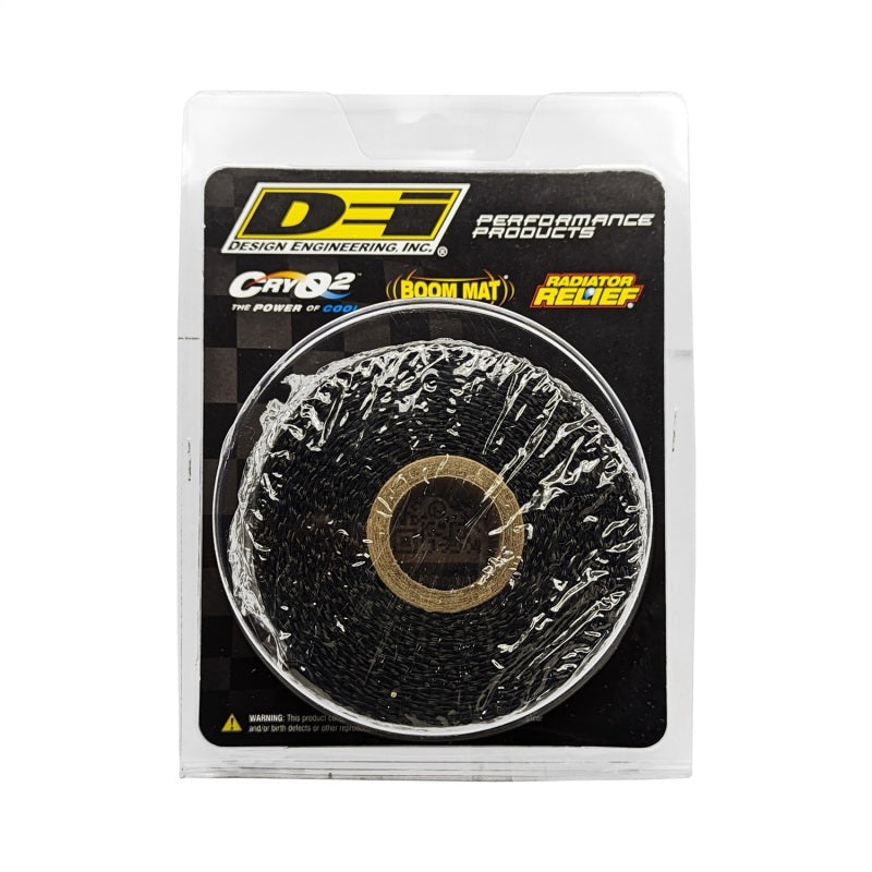 DEI Titanium Exhaust Wrap - 2 in Wide - 15 ft Roll - Woven Fiberglass - Carbon Fiber Look