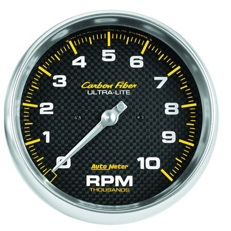 Auto Meter 10,000 RPM 5" Carbon Fiber In-Dash Tachometer