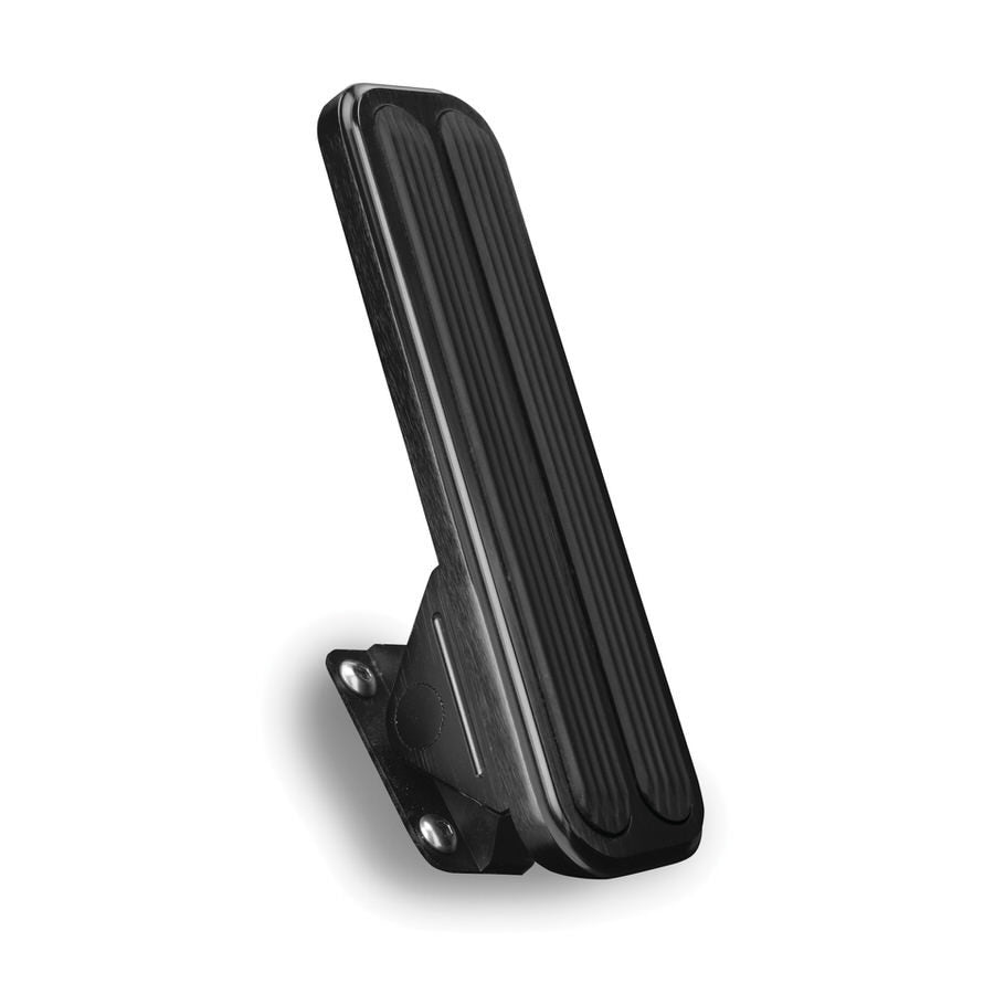 Lokar Eliminator Gas Pedal - Floor Mount - Rubber Pads - Aluminum - Black Anodize - Universal