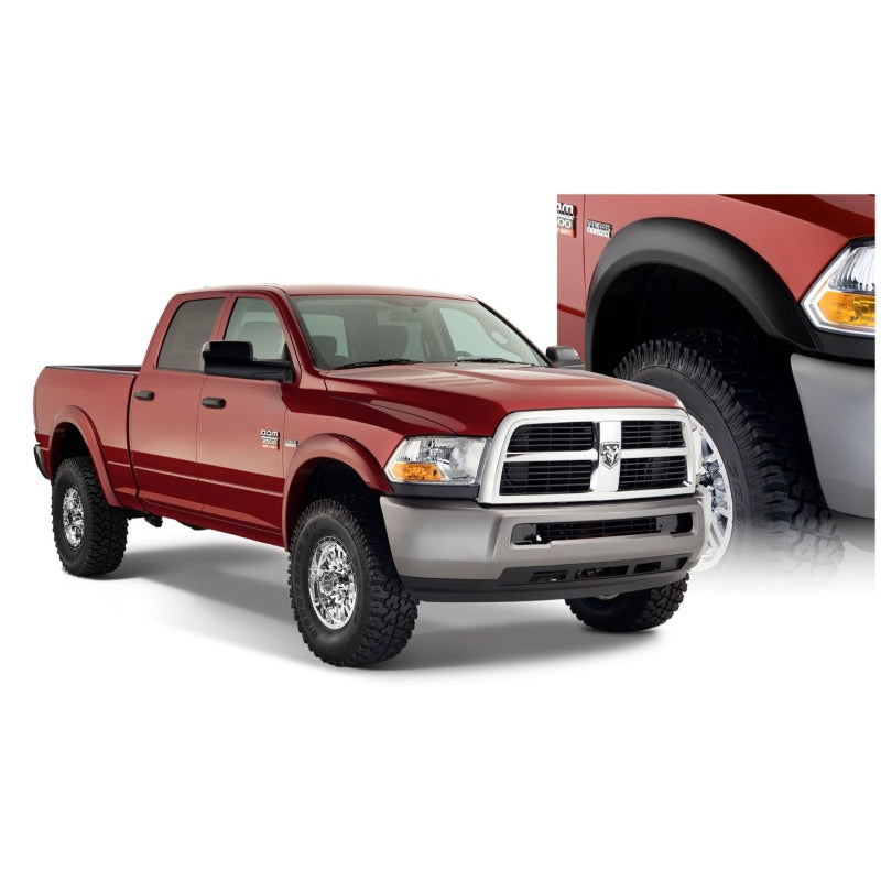 Bushwacker Extend-A-Fender Front / Rear Fender Flare - 1.75 in Wide - Black - Dodge Ram Fullsize Truck 2010-14