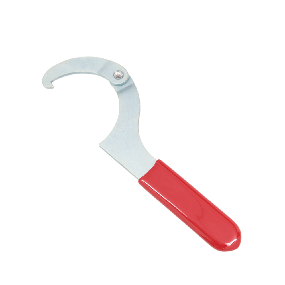 Aldan American Spanner Wrench - Adjustable - Rubber Handle - Red - Steel - Cadmium Plated