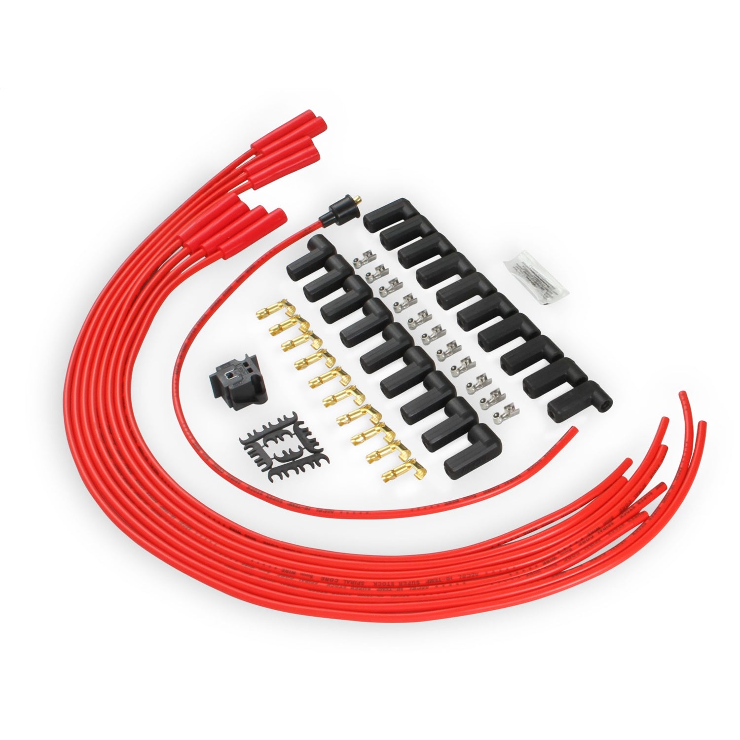 ACCEL Super Stock Spiral Core 8 mm Spark Plug Wire Set - Red