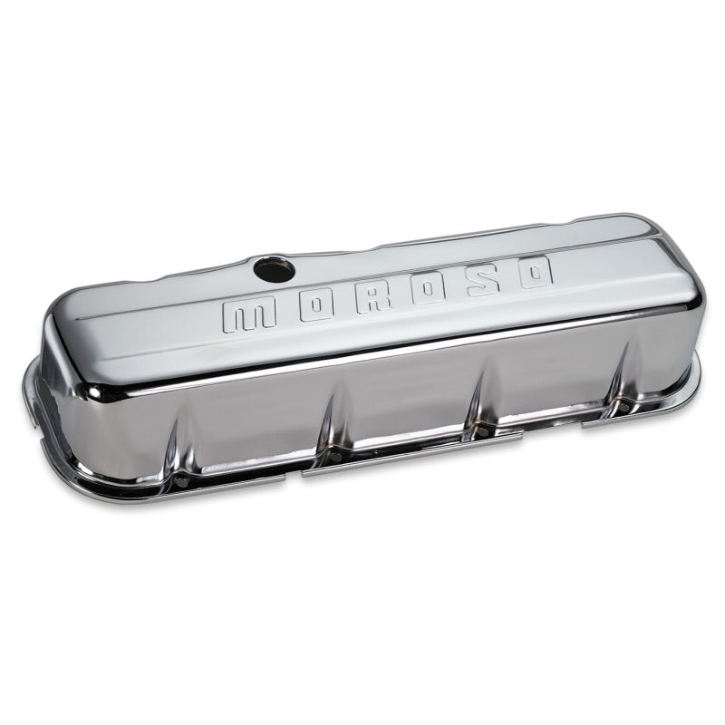 Moroso Chrome B/E Valve Covers BB Chevy Tall w/o Baffle