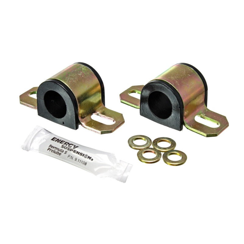 Energy Suspension Hyper-Flex Non-Greasable Sway Bar Bushing - 1 in Bar - Bracket - Black / Cadmium - Universal - Pair