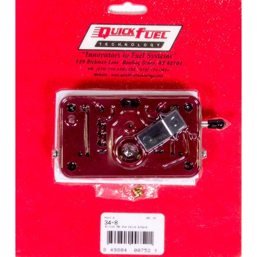 Quick Fuel Technology Primary Metering Block - Red Anodized - Holley 1850 / 3310 / 4776 / 4777 / 4778 / 4779 Carburetors