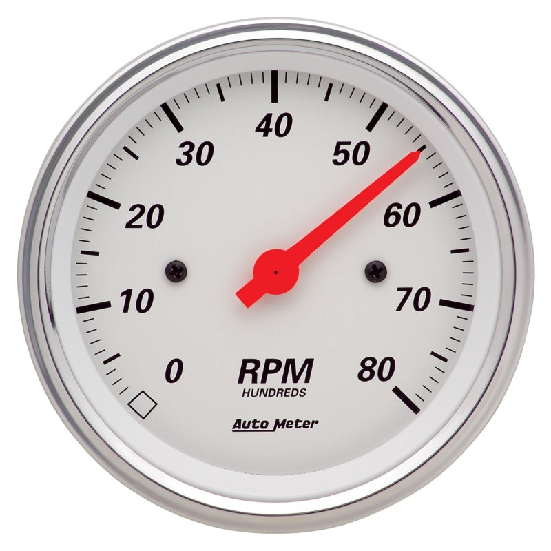 Auto Meter Arctic White Electric Tachometer - 3-3/8"