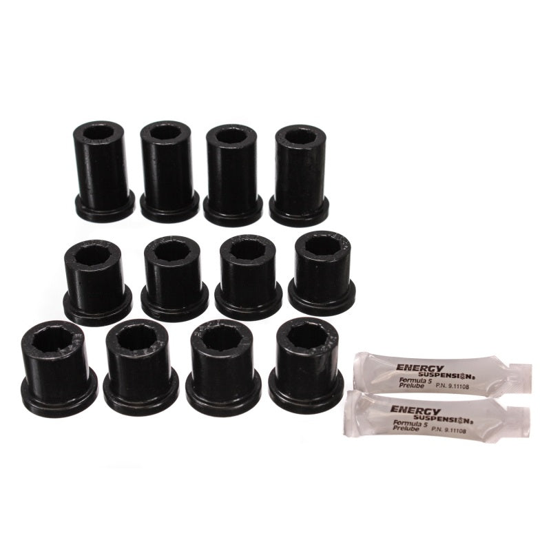 Energy Suspension Hyper-Flex Front Leaf Spring Bushing Kit - Black - Toyota 4Runner / Pickup 1980-85