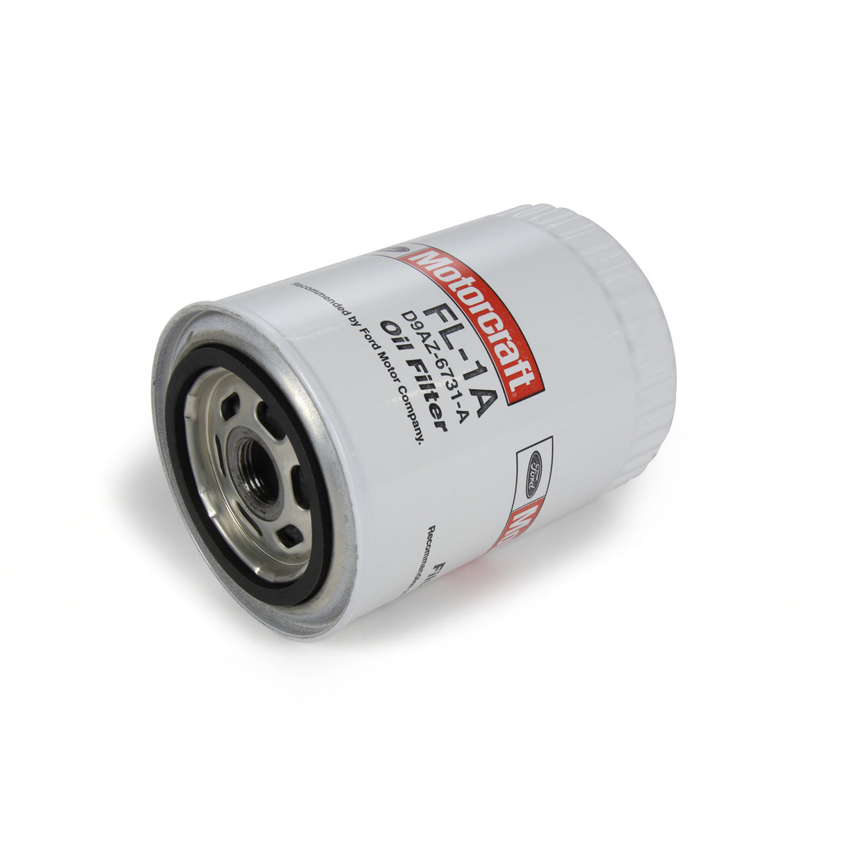 Motorcraft Canister Oil Filter - Screw-On - 3/4-16" Thread - Steel - White - Ford