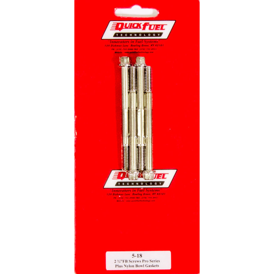 Quick Fuel Technology Fuel Bowl Screws - Pro Series - 4-Pack