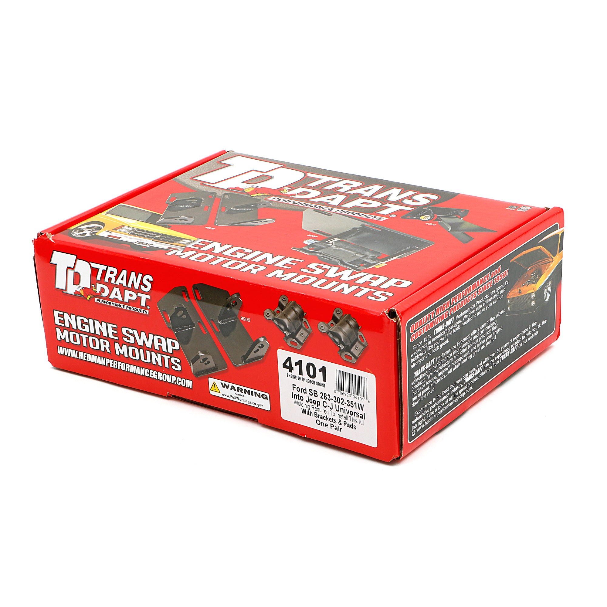Trans-Dapt SB Ford into Jeep CJ Motor Mount Kit