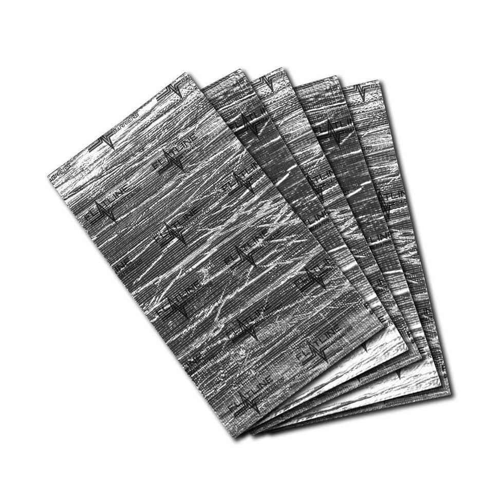 Flatline Barriers Thermal Acoustic Insulation - 18 x 32 in - Silver/Black (Set of 5)