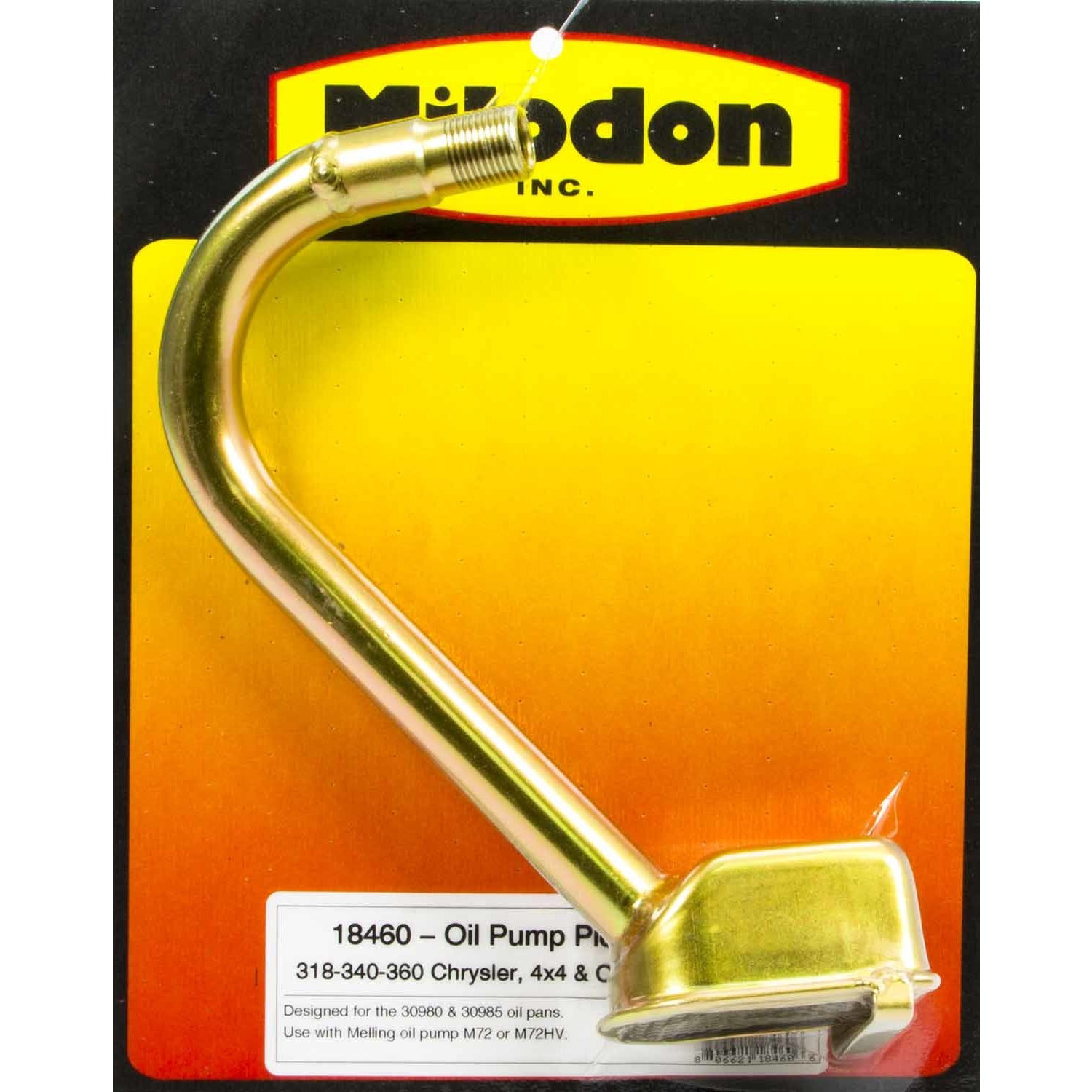 Milodon Off-Road Screw-In Oil Pump Pickup - 10-3/4 in Deep Pan - Small Block Mopar