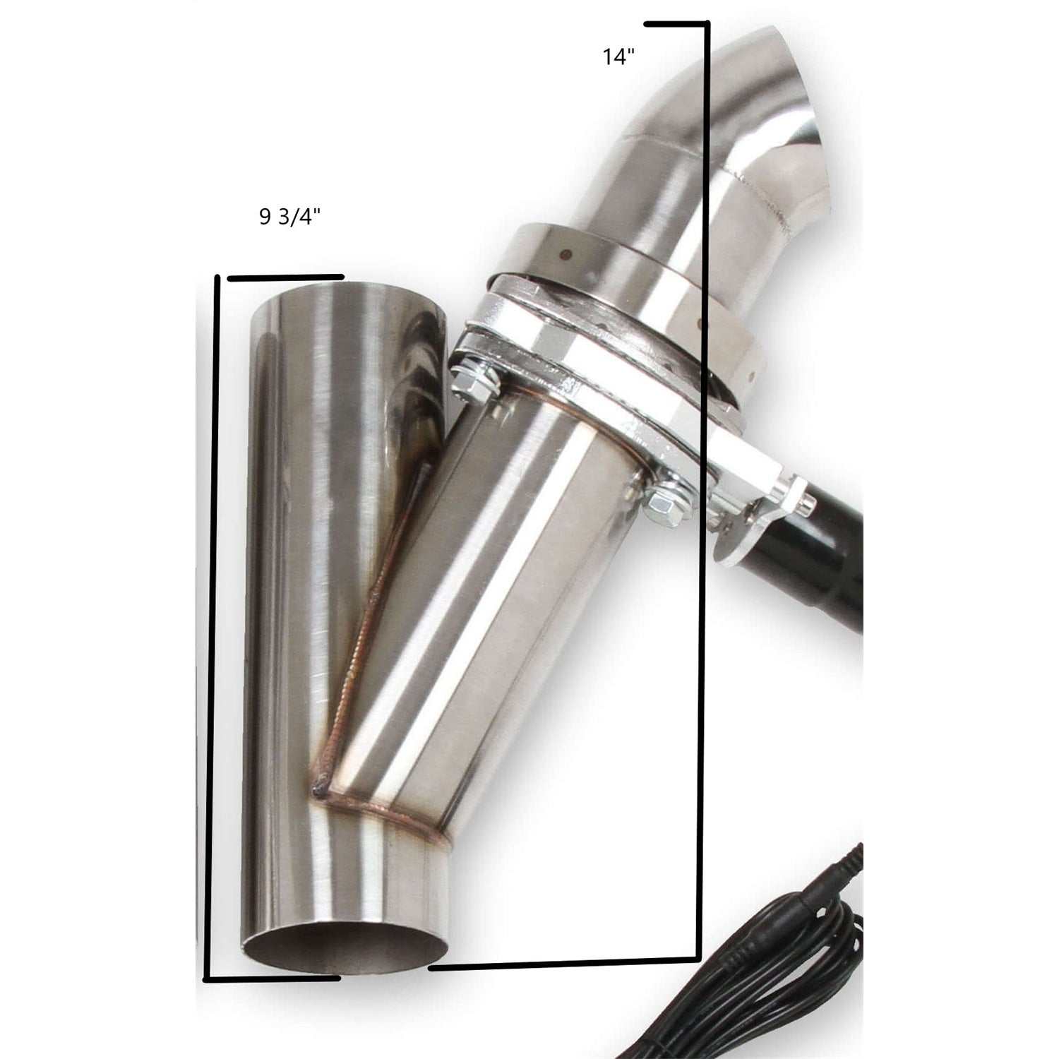 Hooker Electric Exhaust Cut-Out - Weld-On - Dual - 2-1/2" Pipe Diameter - Hardware/Wire Harness Included - Stainless