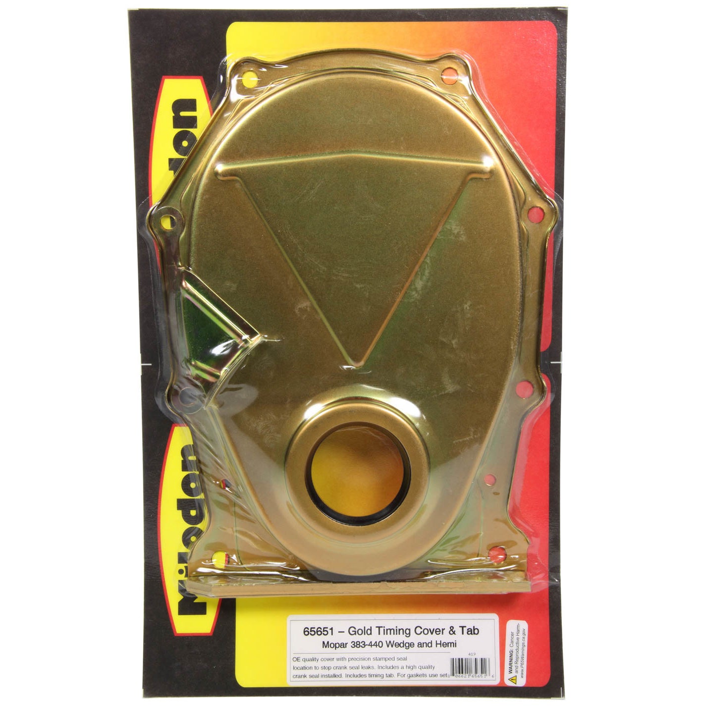 Milodon BB Chrysler Timing Cover - Gold
