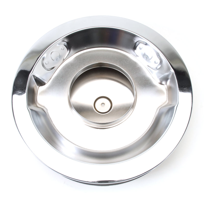 Edelbrock Chrome Air Cleaner - 14" Diameter w/ 3" Element - 3/8" Deeper Flange (3-3/4")