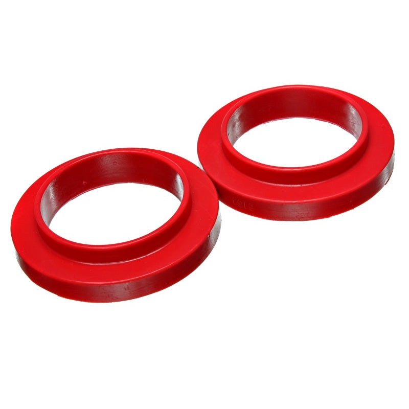 Energy Suspension Hyper-Flex Coil Spring Isolator - 3-3/4 in ID - 5-7/16 in OD - 1-1/8 in Thick - Red (Pair)