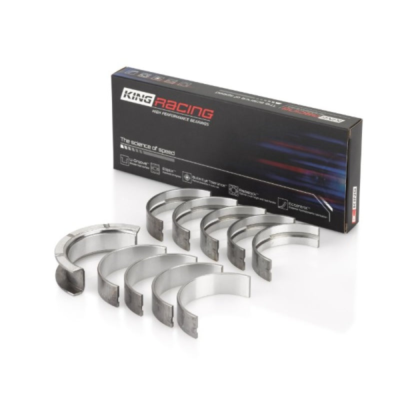 King Alecular Pro Series Main Bearing Set - .011" - SB Chevy 400 1970-80 w/ Dowel Hole - Grooved Uppers