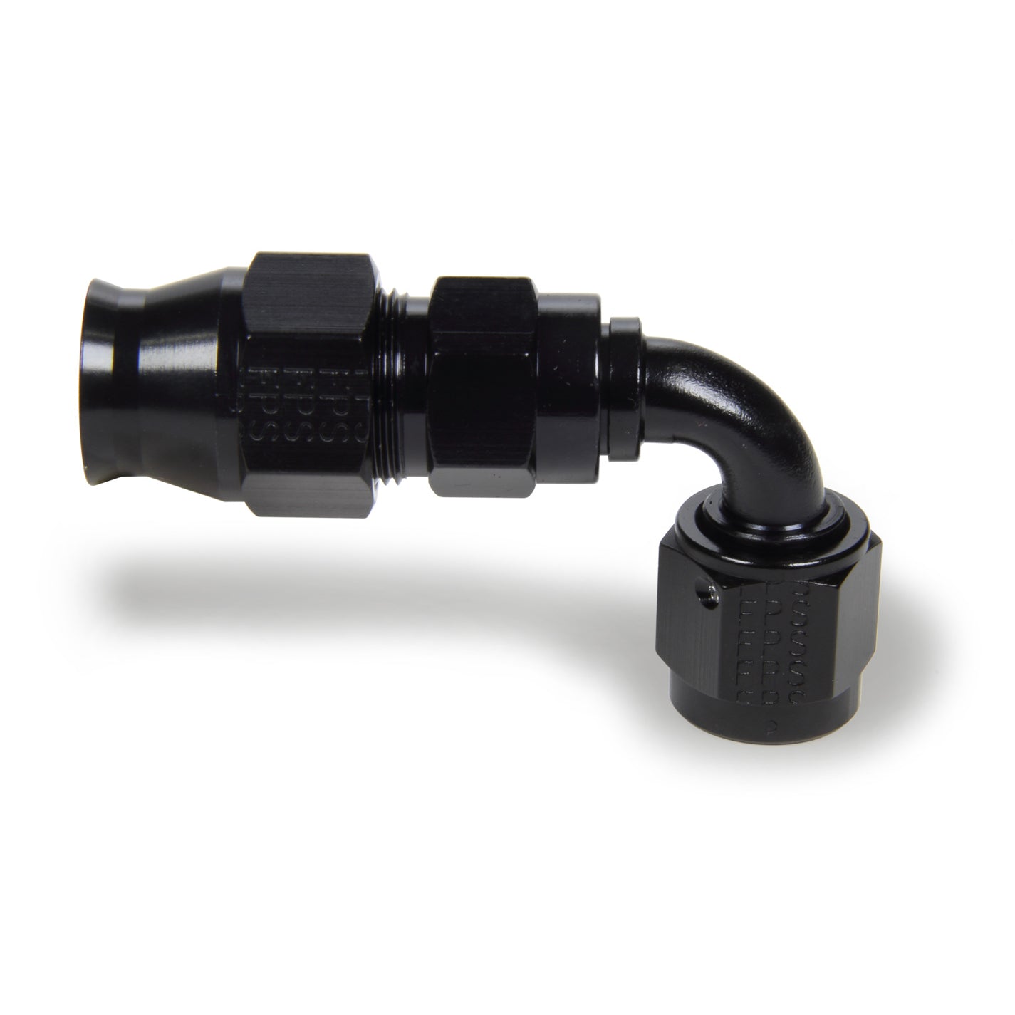 Fragola Race-Rite 90° Hose End - PTFE Hose - 6 AN Hose to 6 AN Female - Swivel - Aluminum - Black