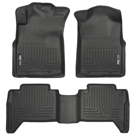 Husky Liners Front/2nd Seat Floor Liner Weatherbeater Plastic Black - Toyota Tacoma 2005-15