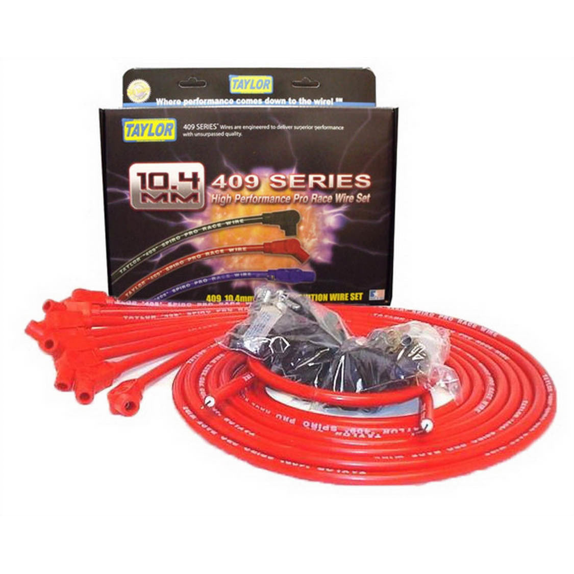 Taylor "409" Pro Race Universal Spark Plug Wire Set - 10.4mm Diameter