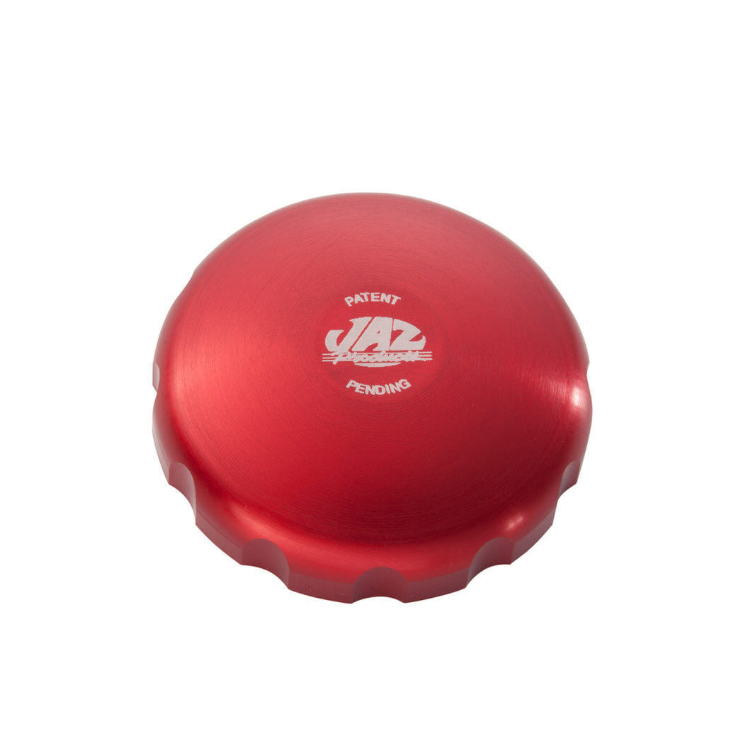 Jaz Products Twist Lock Fuel Cell Filler Cap 2-1/2" OD Aluminum Red Anodize - Each