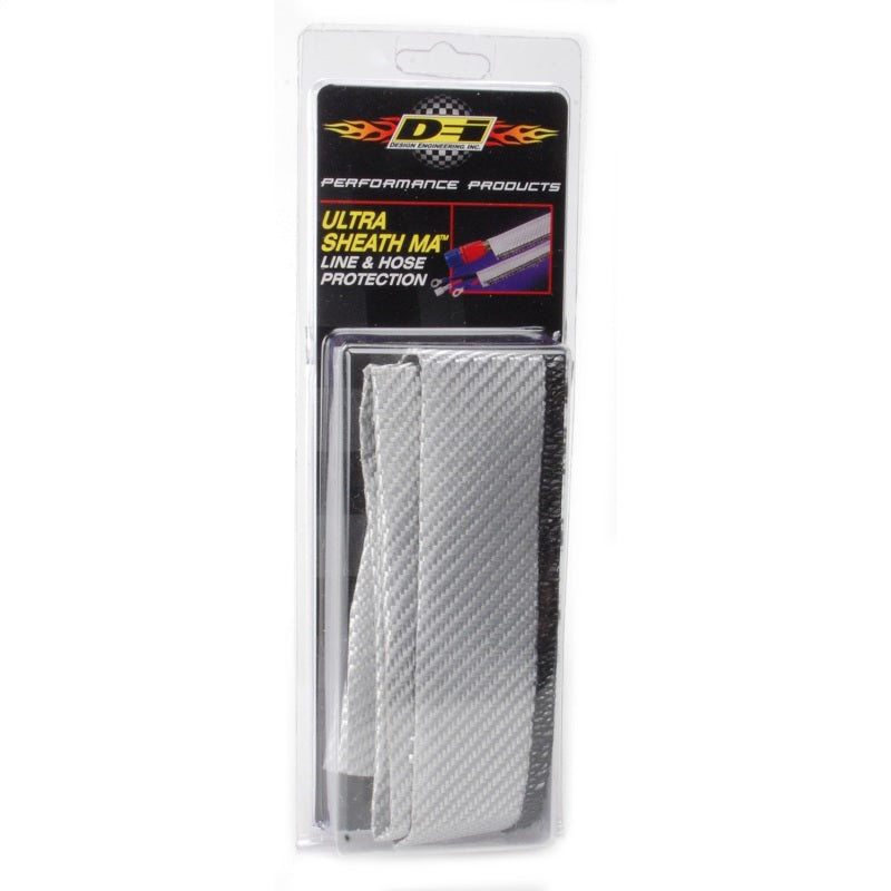 DEI Ultra Sheath MA Hose and Wire Sleeve 3/4" ID 3 ft Aluminum/Fiberglass - Silver