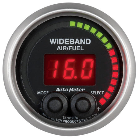 Auto Meter Elite Series Wide Band Air Fuel Ratio Gauge - 2-1/16 in.