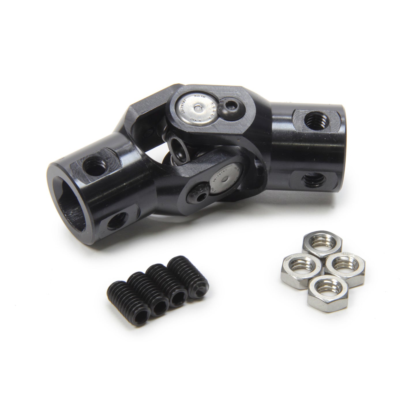 Flaming River Steering Universal Joint - 3/4" Double D to 3/4" Double D - Chromoly - Black Paint - Universal