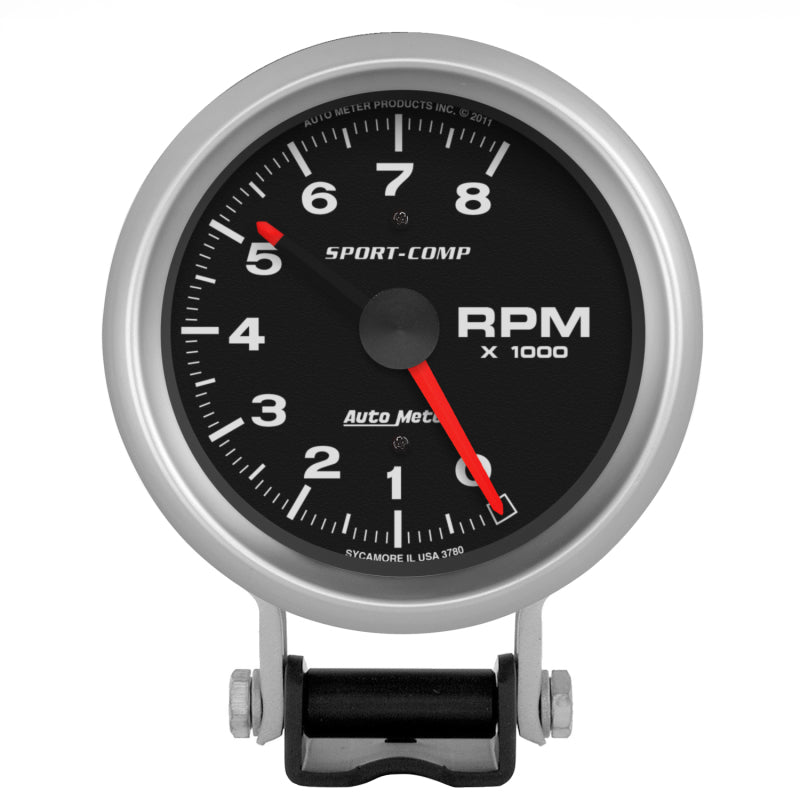 Auto Meter 8,000 RPM Sport-Comp Tachometer - 3-3/4"