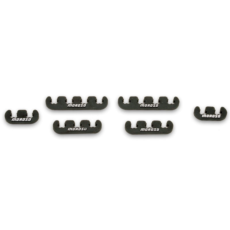 Moroso Spark Plug Wire Separators - Black - 7-8mm