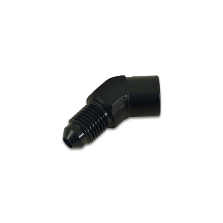 Vibrant Performance 45 Degree 4 AN Male to 1/8 in NPT Female Adapter - Black