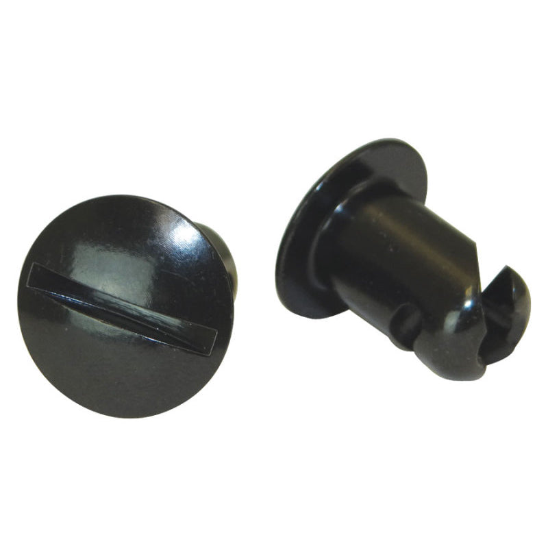 Moroso Oval Head Quick Turn Fastener - Slotted - 7/16 x 0.500 in Body - Black Paint - Set of 10