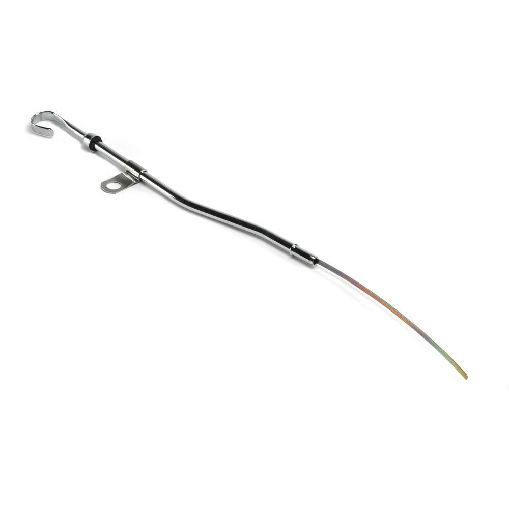 Mr. Gasket Engine Oil Dipstick - Solid Tube - Block Mount - Chrome - Small Block Ford