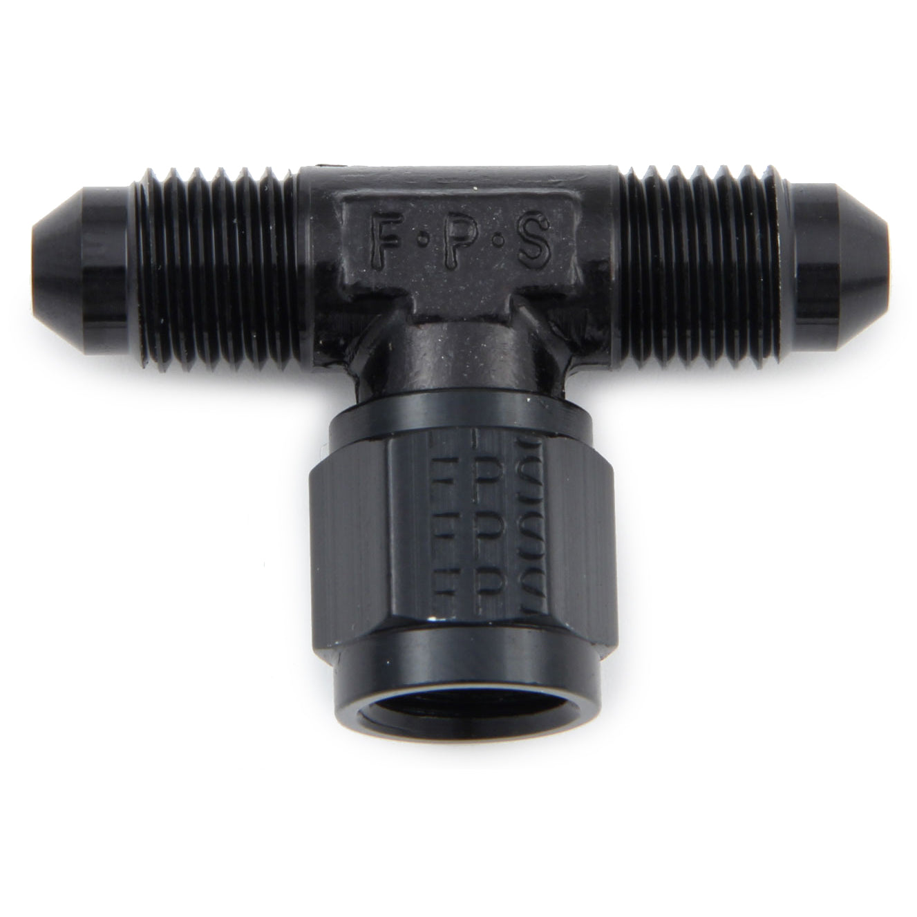 Fragola Aluminum AN Tee Female Swivel On Side Adapter - Black -08 AN