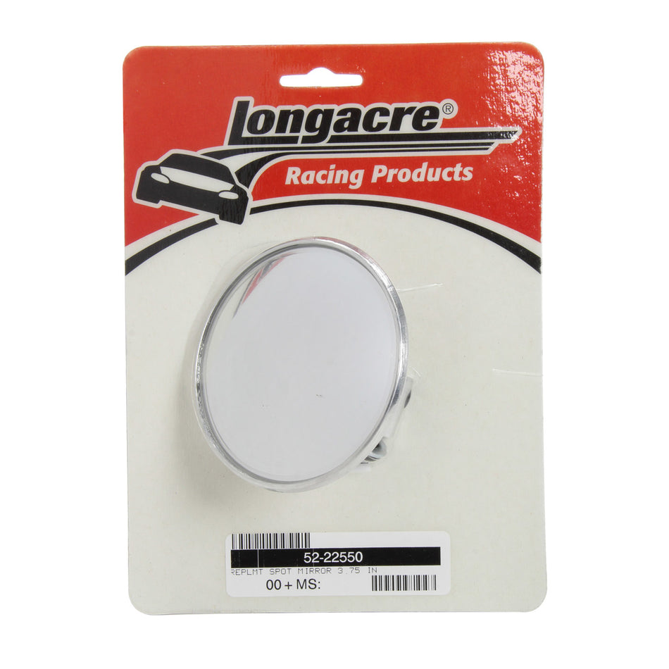 Longacre Racing Products Convex Spot Mirror - 3-3/4" OD - Aluminum