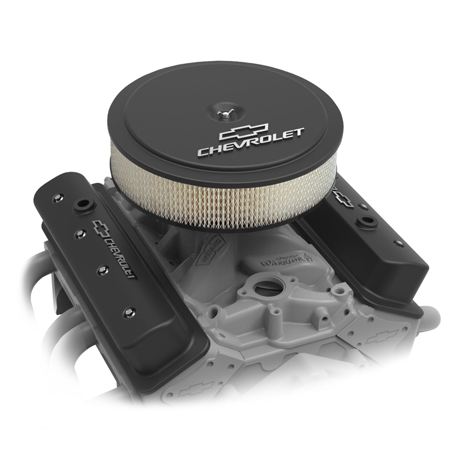 Holley 14" x 3" Air Cleaner Kit GM Muscle Series Satin Black Finish w/paper filter